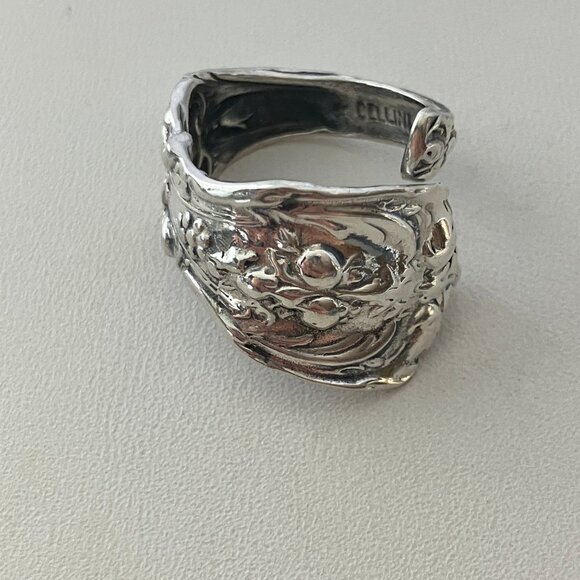 Cellini Sterling Silver Vintage spoon Ring Size Adjustable - Picture 1 of 5